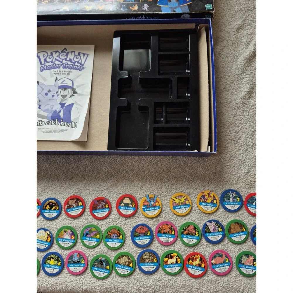 Hasbro Pokemon Master Trainer Game Board 1999 Edition
